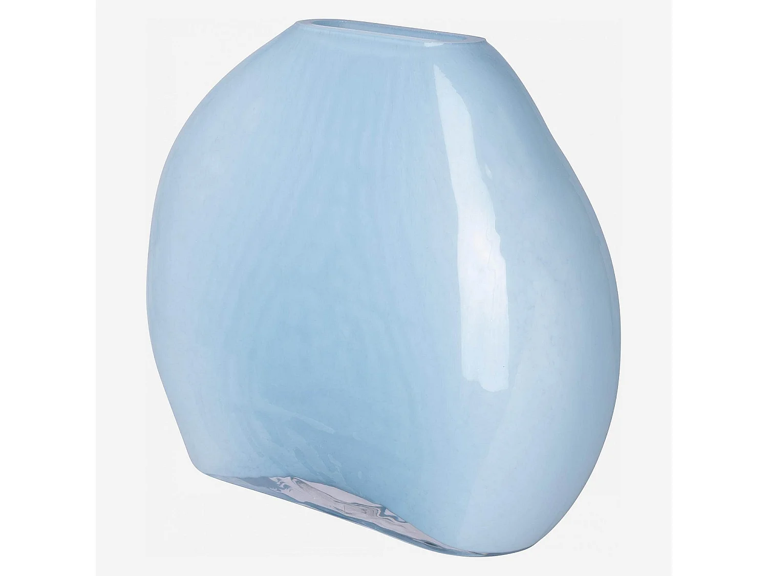 Habitat - Vase en verre soufflé - 23 cm - Bleu - Aqua