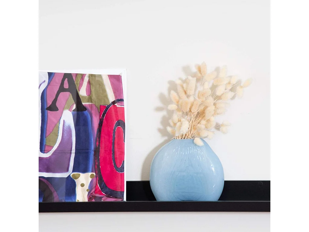 Habitat - Vase en verre soufflé - 23 cm - Bleu - Aqua