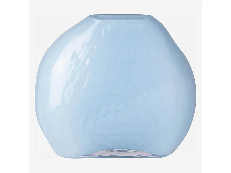 Habitat - Vase en verre soufflé - 23 cm - Bleu - Aqua