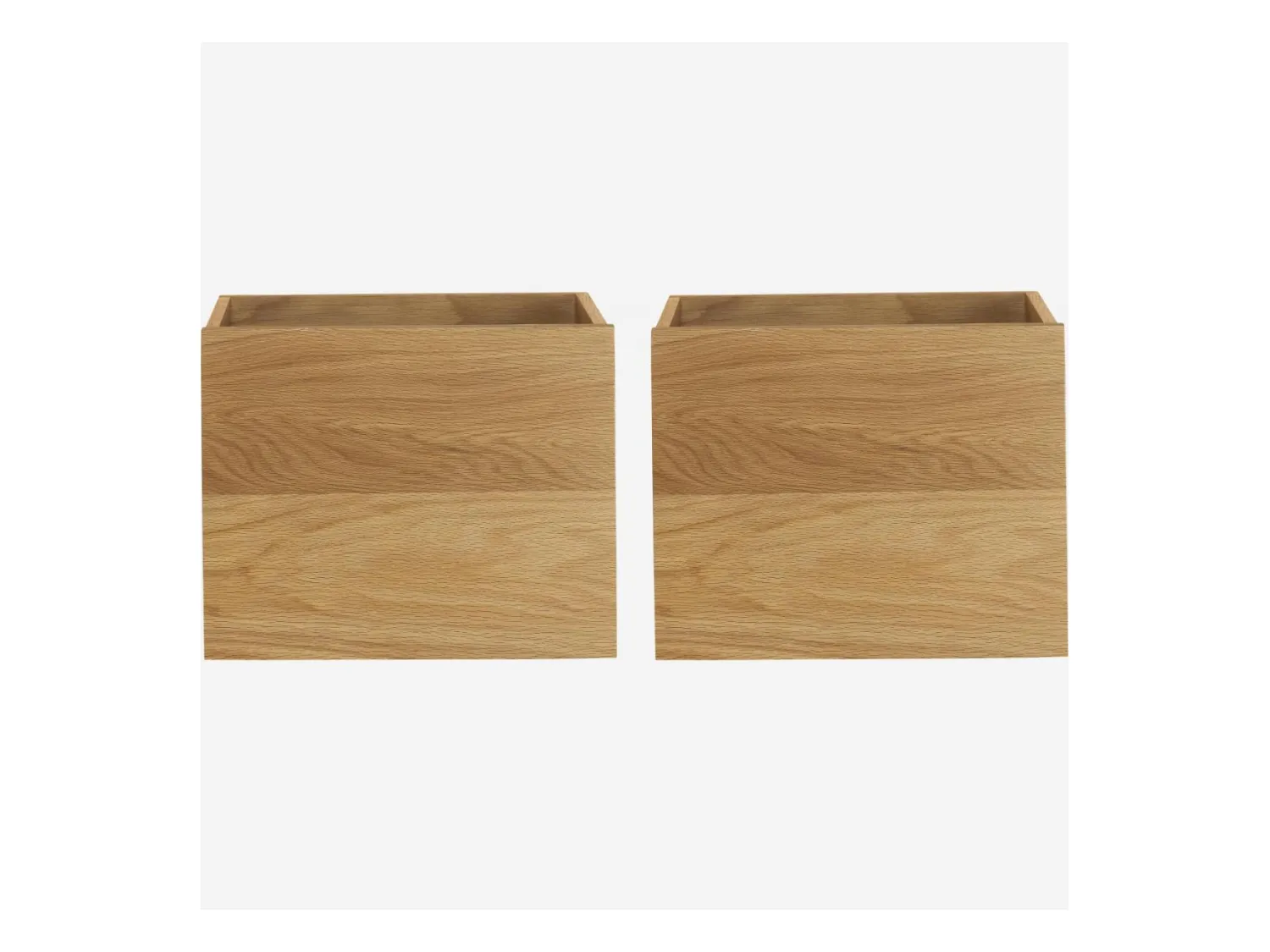 Habitat - Lot de 2 tiroirs en chêne massif pour miroir sur pied - Naturel - Hana