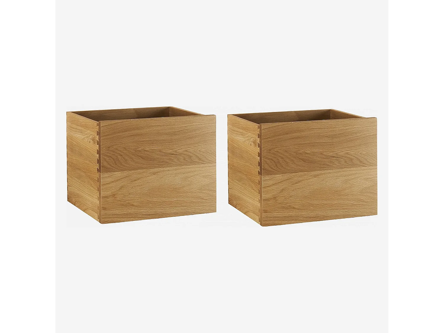 Habitat - Lot de 2 tiroirs en chêne massif - Naturel - Hana