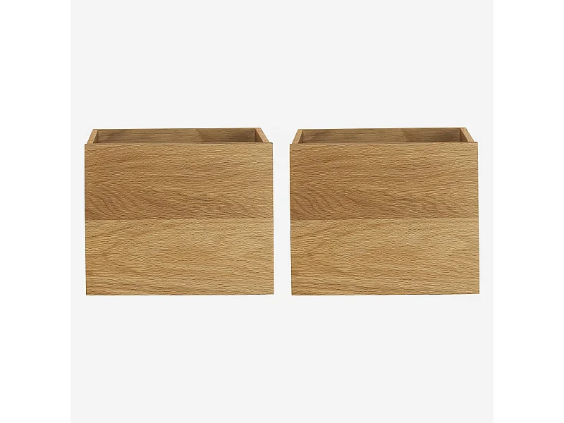 Habitat - Lot de 2 tiroirs en chêne massif - Naturel - Hana
