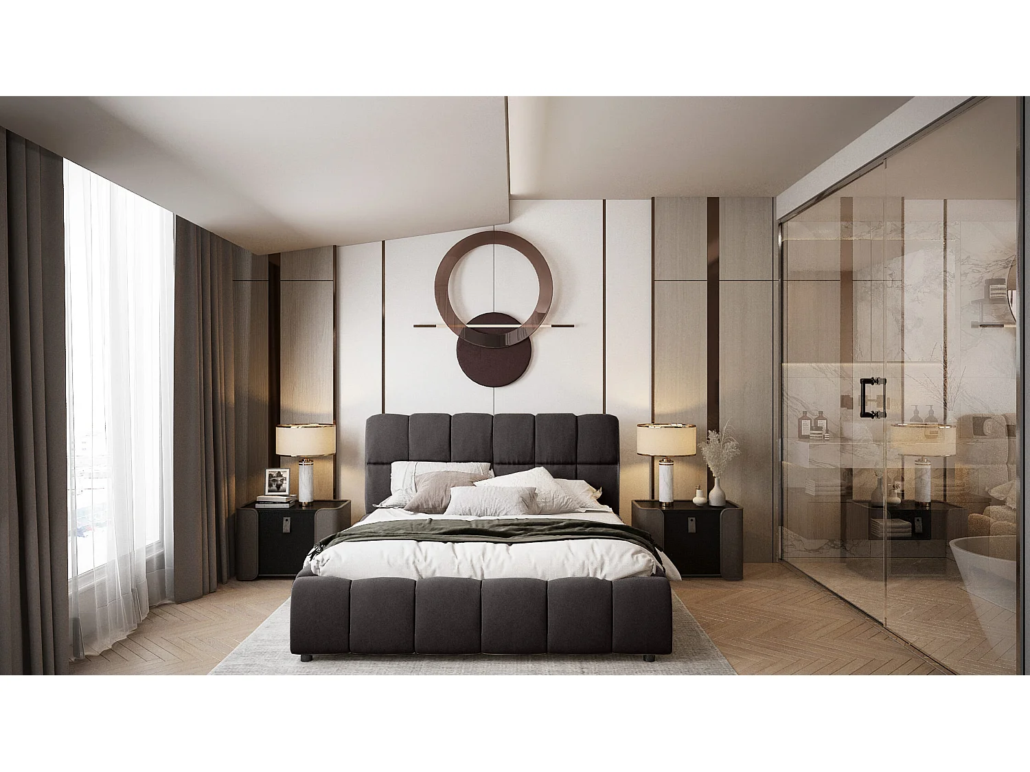 LIT TAPISSÉ avec coffre de lit Sardinia 180x200 cm, gris foncé (Magic Velvet 2273)