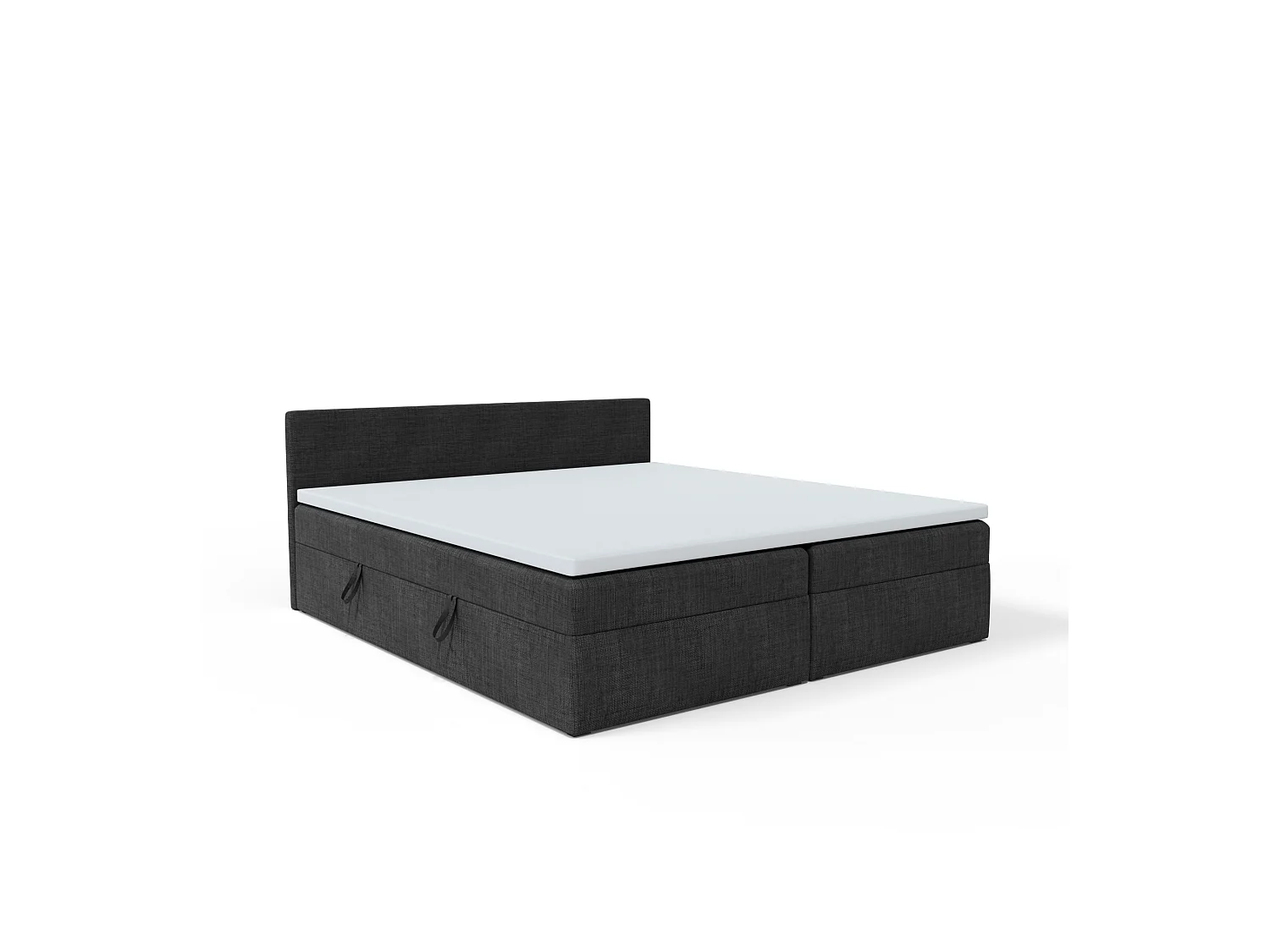 LIT BOXSPRING avec tête de lit Menorca 180x200 cm, noir