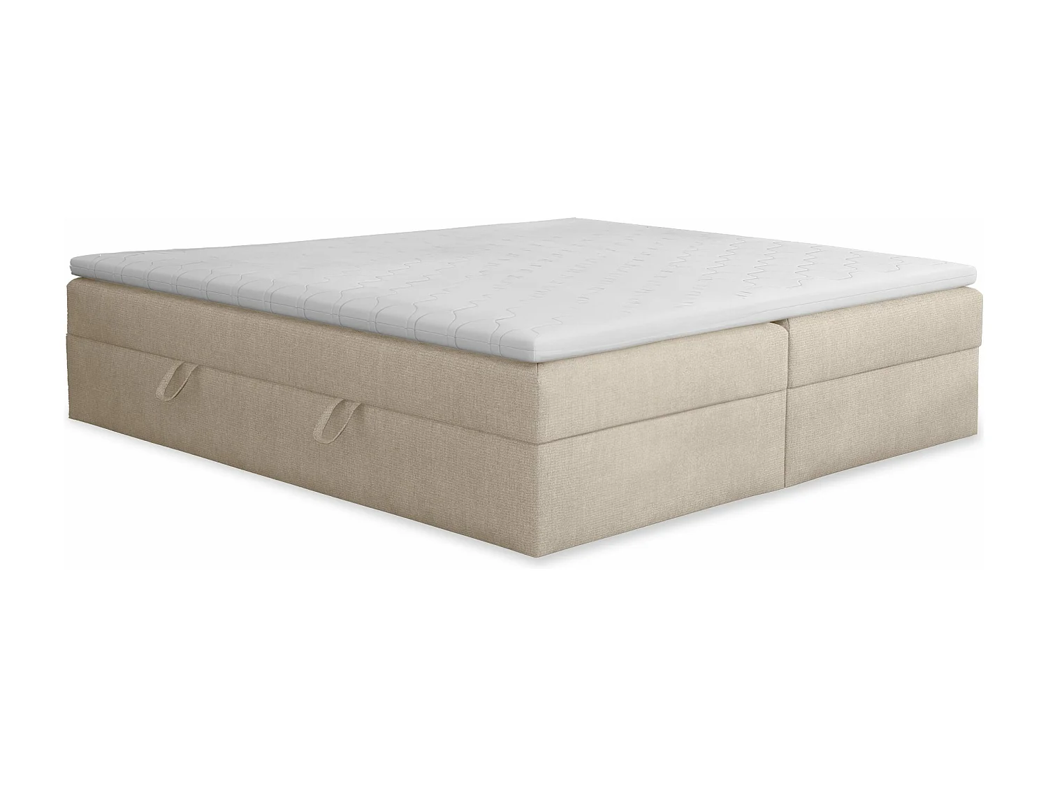 LIT BOXSPRING avec coffre de lit et surmatelas 160x200 cm, soro 21 – beige.