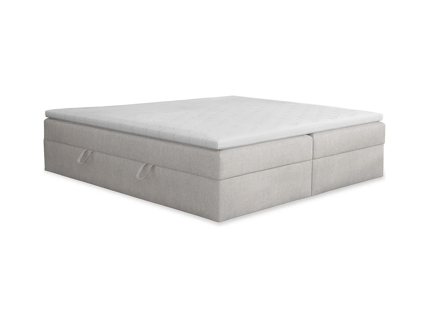 LIT BOXSPRING avec coffre de lit et surmatelas 160x200 cm, soro 83 – gris clair.