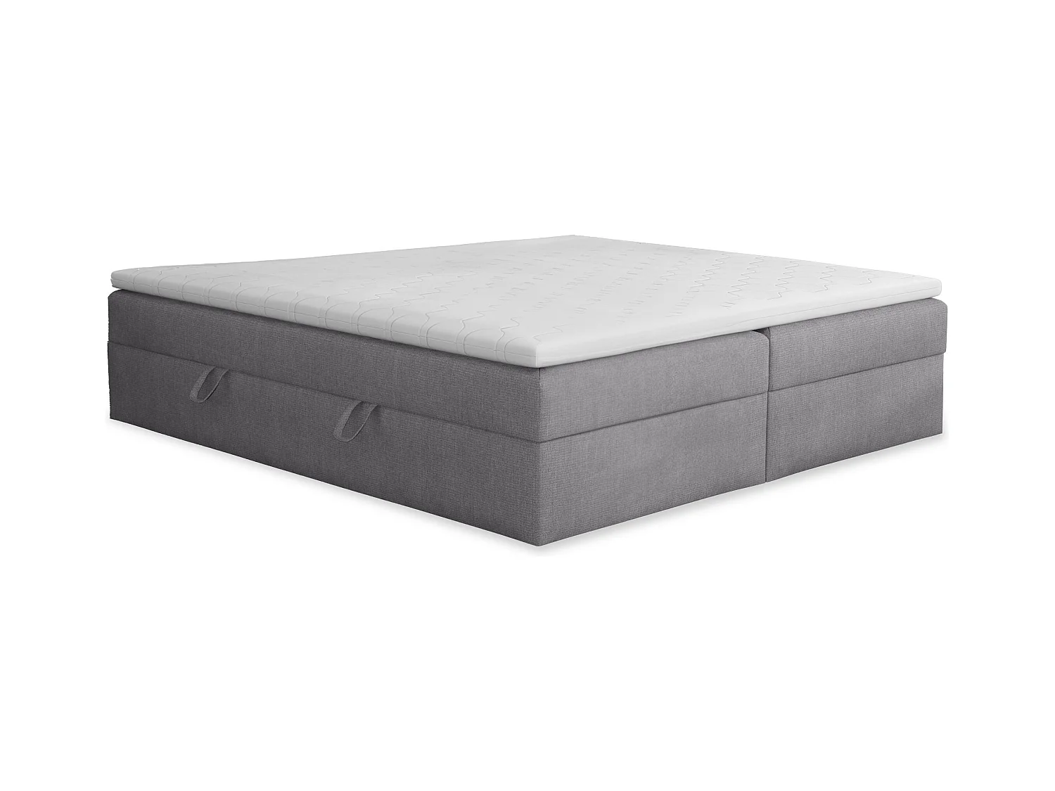 LIT BOXSPRING avec coffre de lit et surmatelas 200x200 cm, soro 93 – gris.