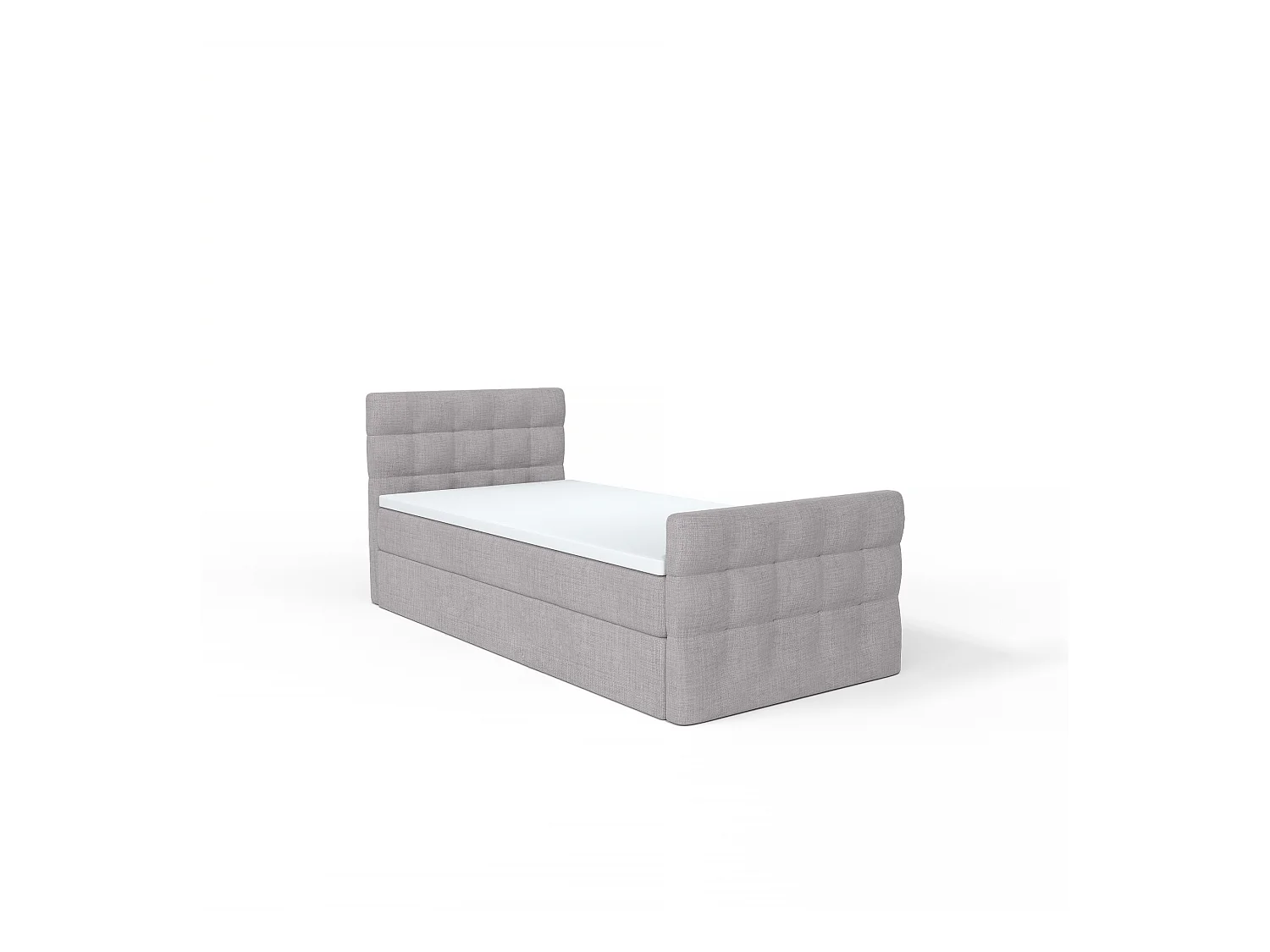 BOXSPRINGBETT mit Topper Loures Mini 90x200 cm, Grau (soro 90)