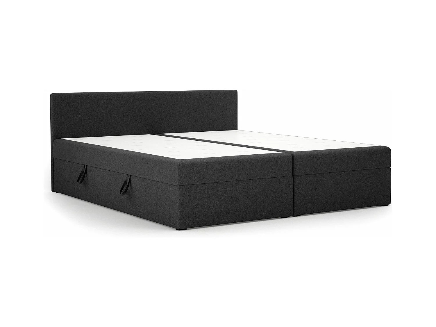 LIT BOXSPRING avec tête de lit Menorca Basic 180x200 cm, noir