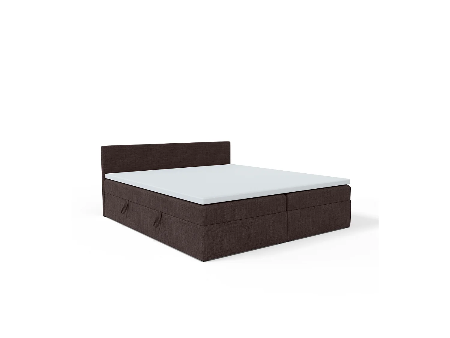 LIT BOXSPRING avec tête de lit Menorca 160x200 cm, brun foncé