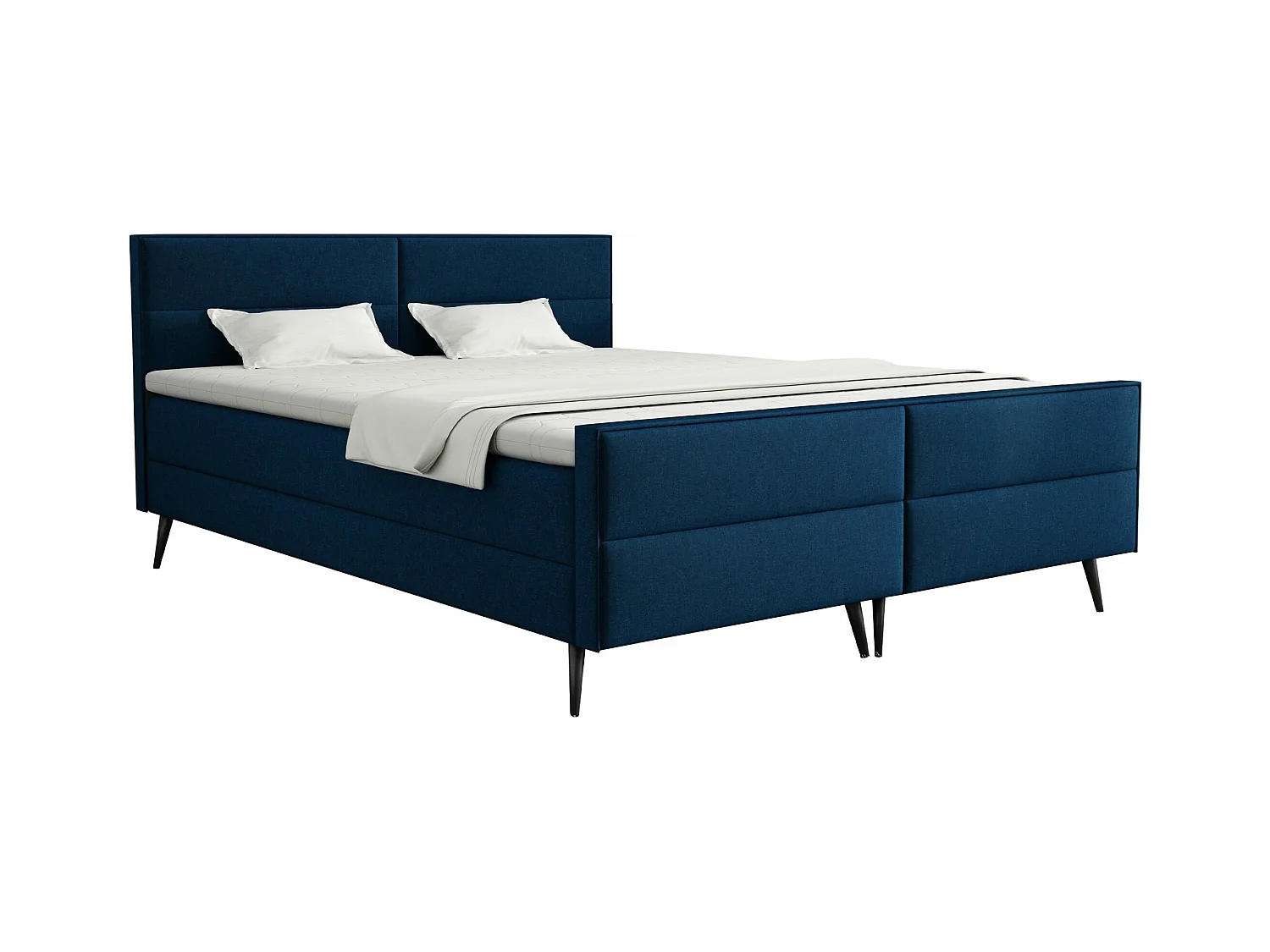BOXSPRINGBETT mit Topper Torhop 160x200 cm, Monolith 77 (Dunkelblau)