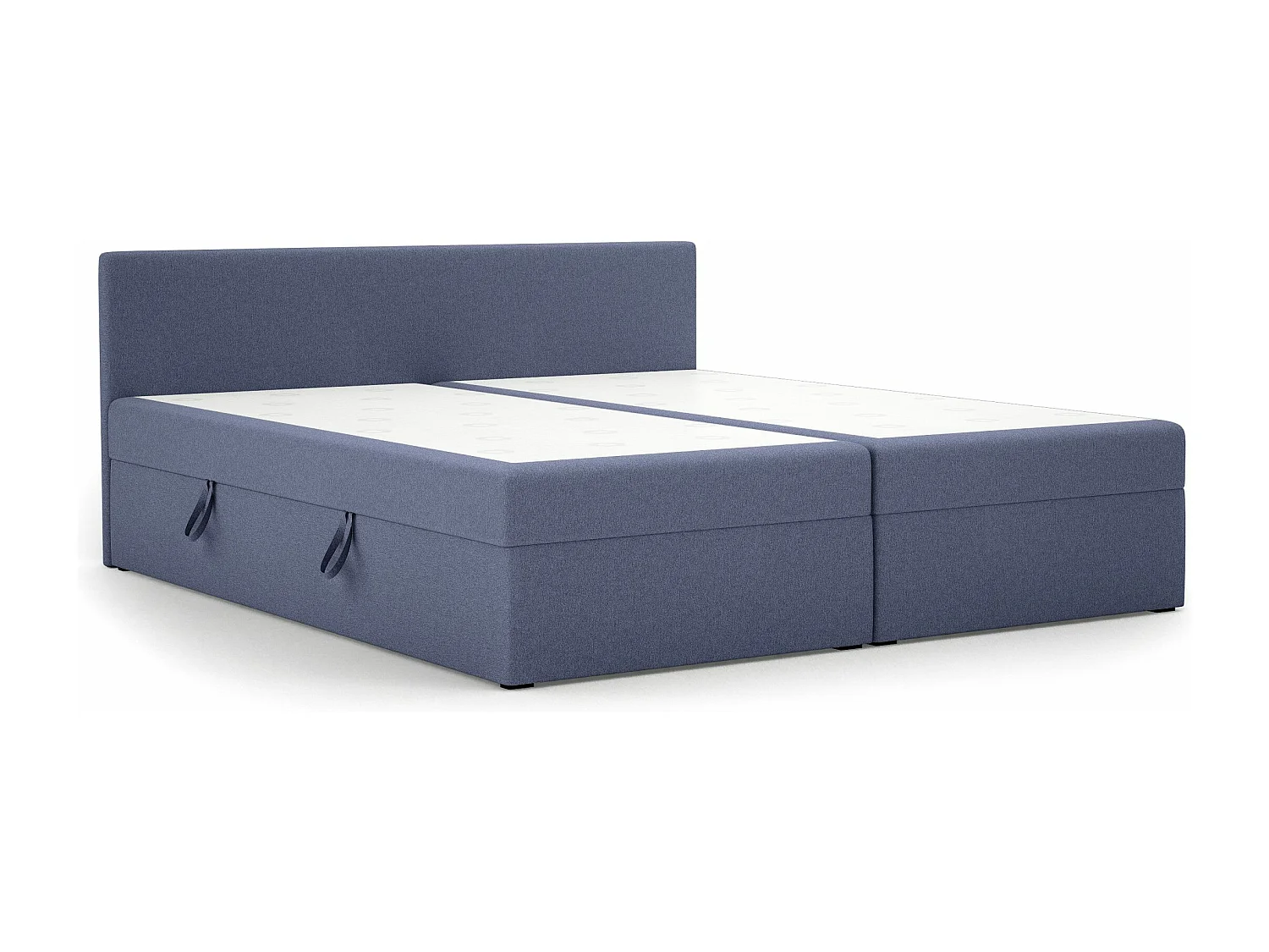LIT BOXSPRING avec tête de lit Menorca Basic 180x200 cm, bleu