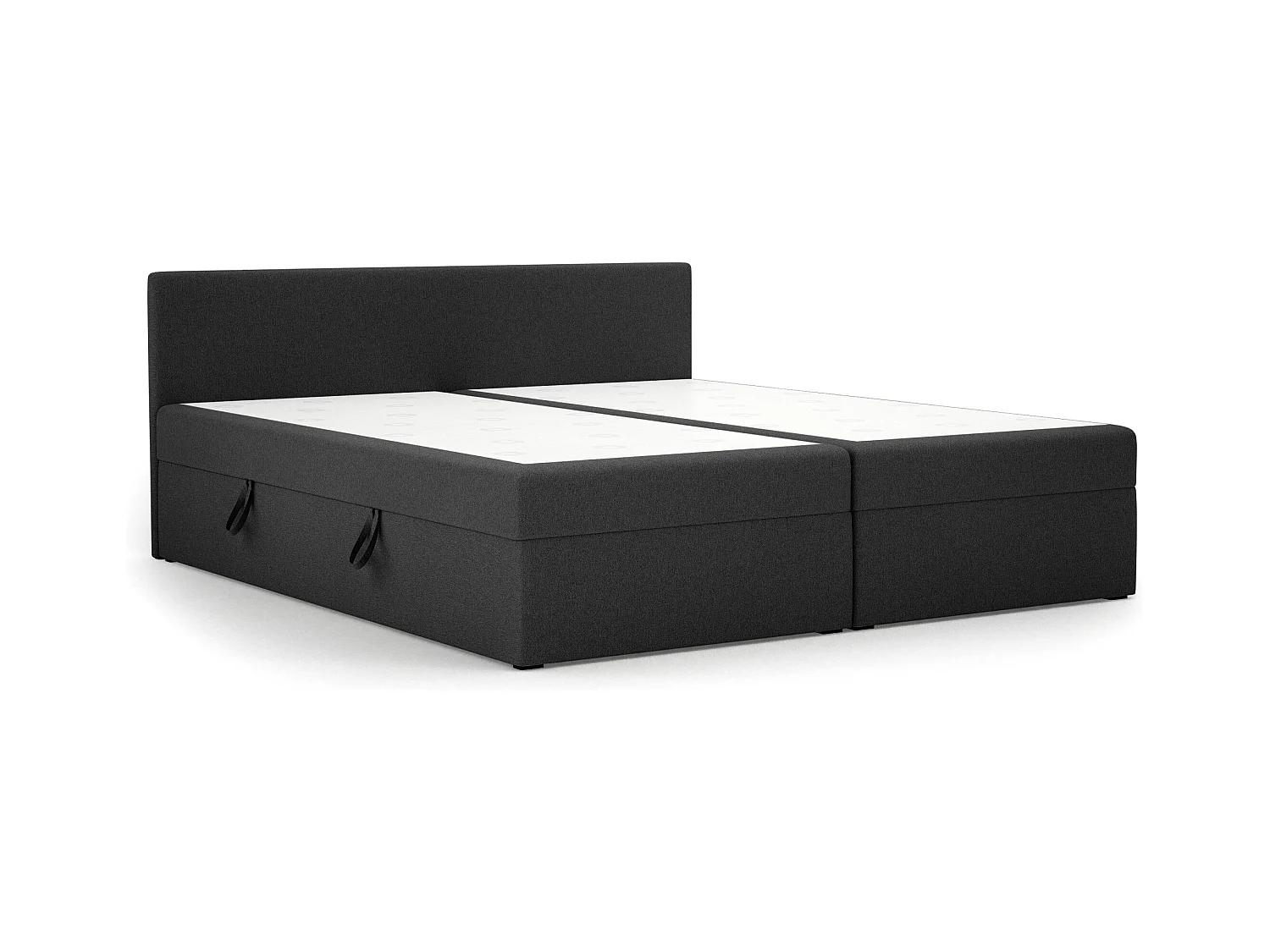 BOXBETT mit Kopfteil Menorca Basic 200x200 cm, Schwarz