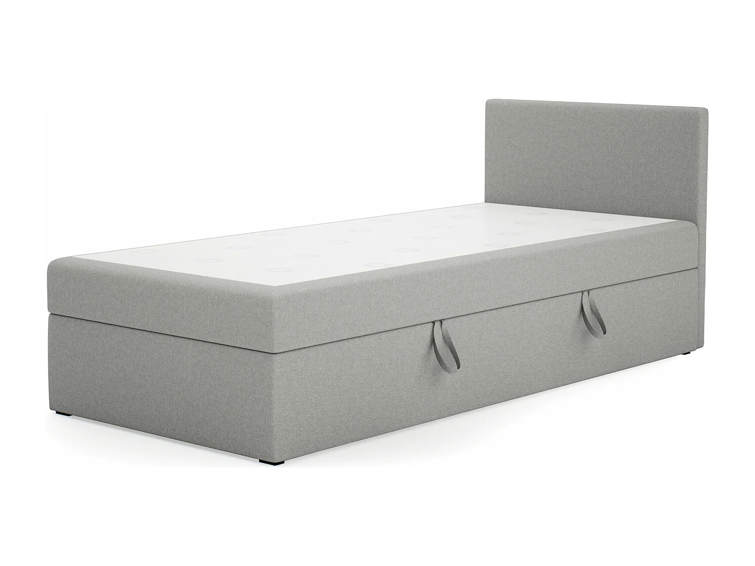 LIT SIMPLE avec côté droit torria mini basic 80x200 cm, gris clair