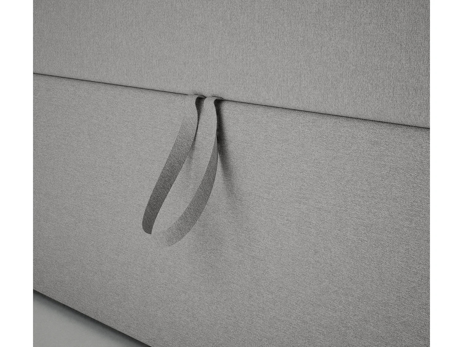 LIT SIMPLE avec côté droit torria mini basic 80x200 cm, gris clair