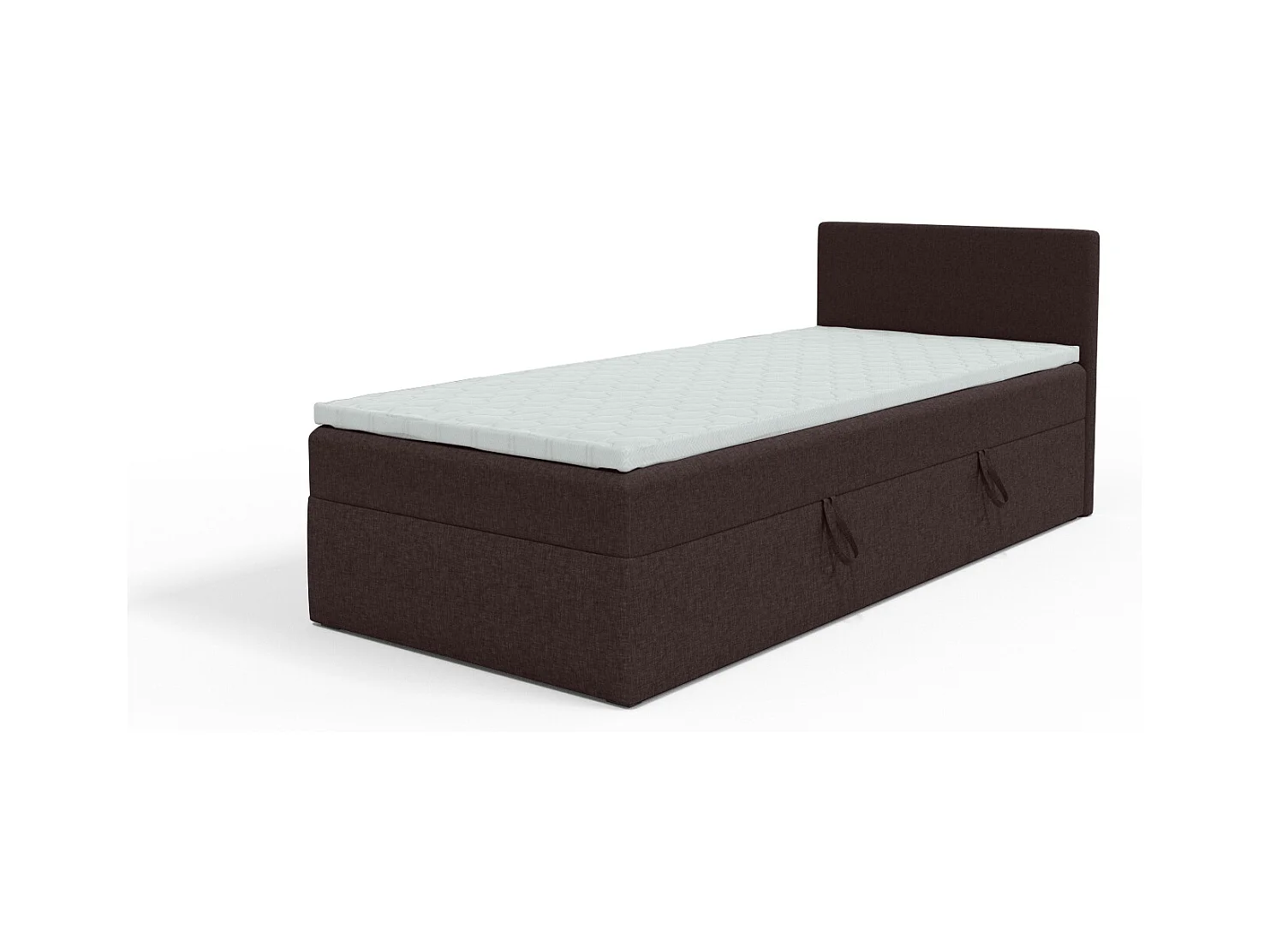 BOXBETT  mit Bettkasten und Topper Menorca mini 80x200 cm, Braun