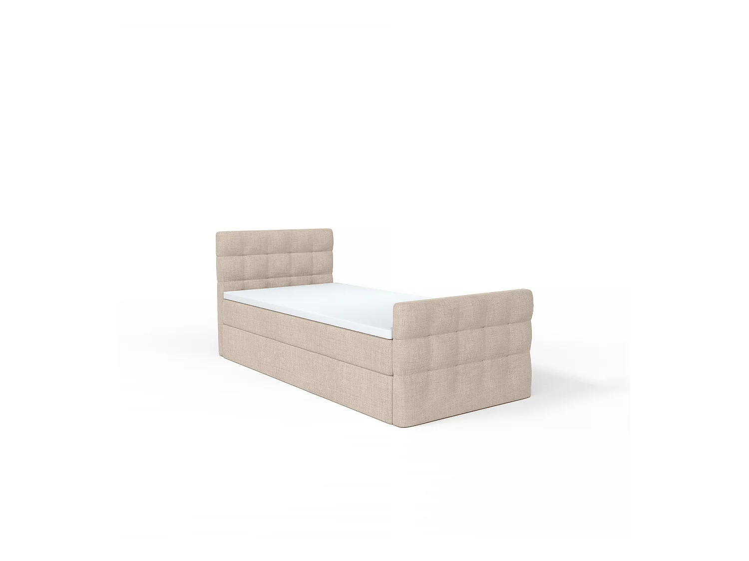 BOXSPRINGBETT mit Topper Loures Mini 90x200 cm, Beige (soro 21)