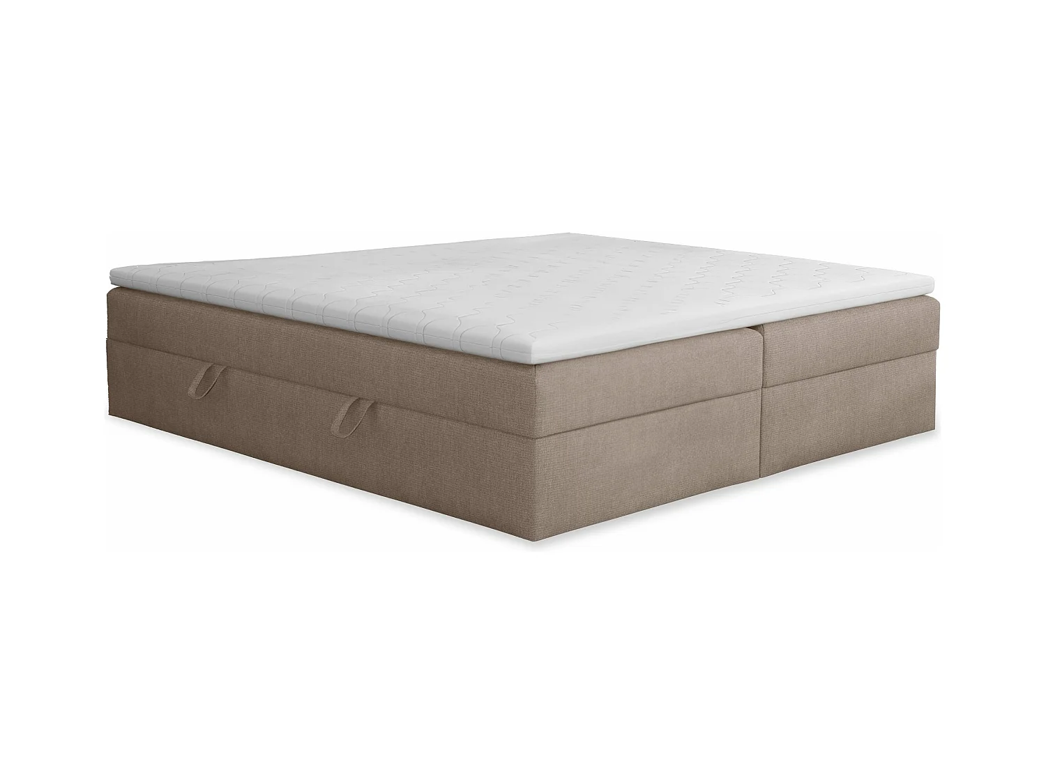 LIT BOXSPRING avec coffre de lit et surmatelas 160x200 cm, soro 13 – beige-gris.