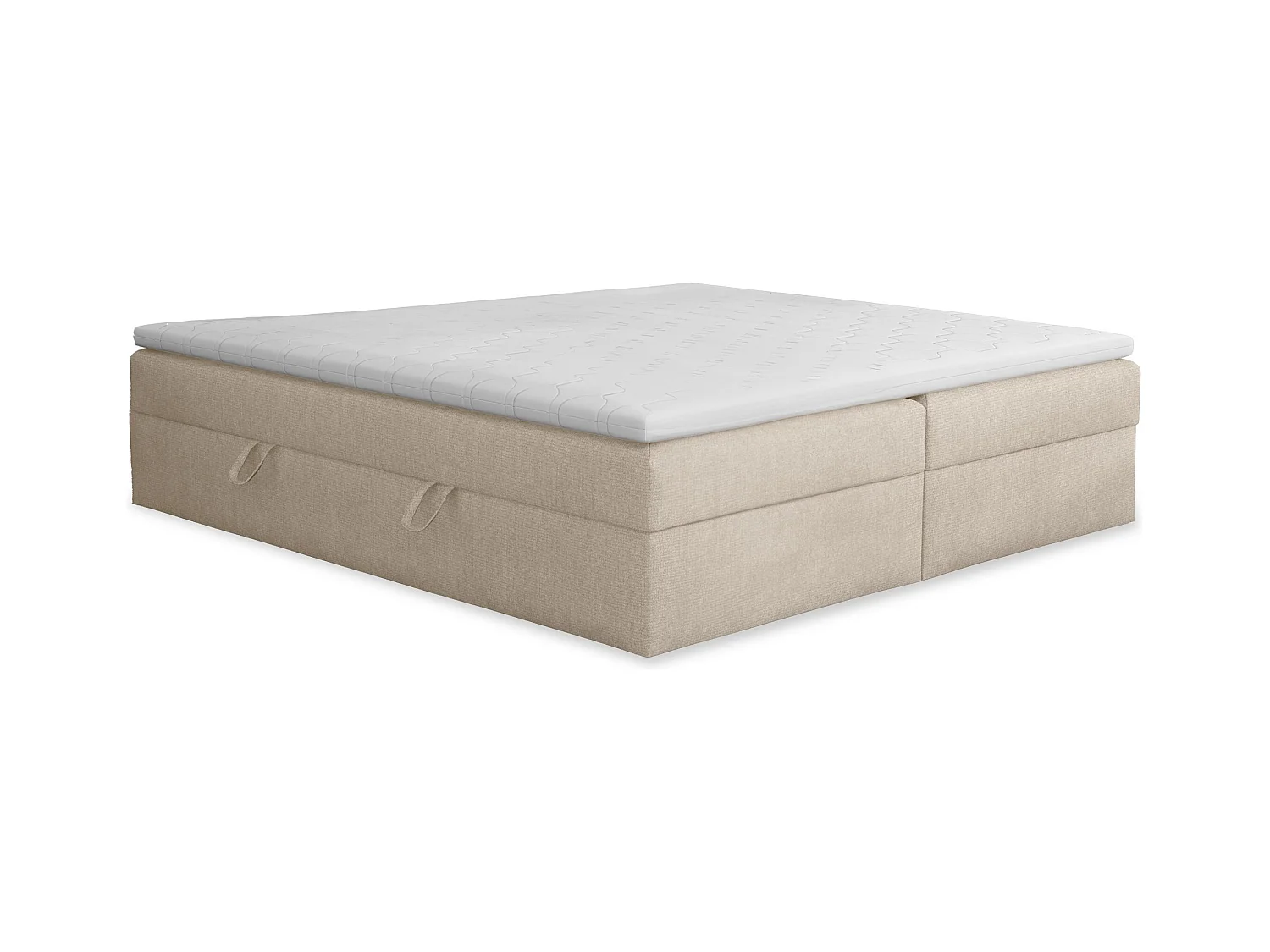 LIT BOXSPRING avec coffre de lit et surmatelas 200x200 cm, soro 21 – beige.