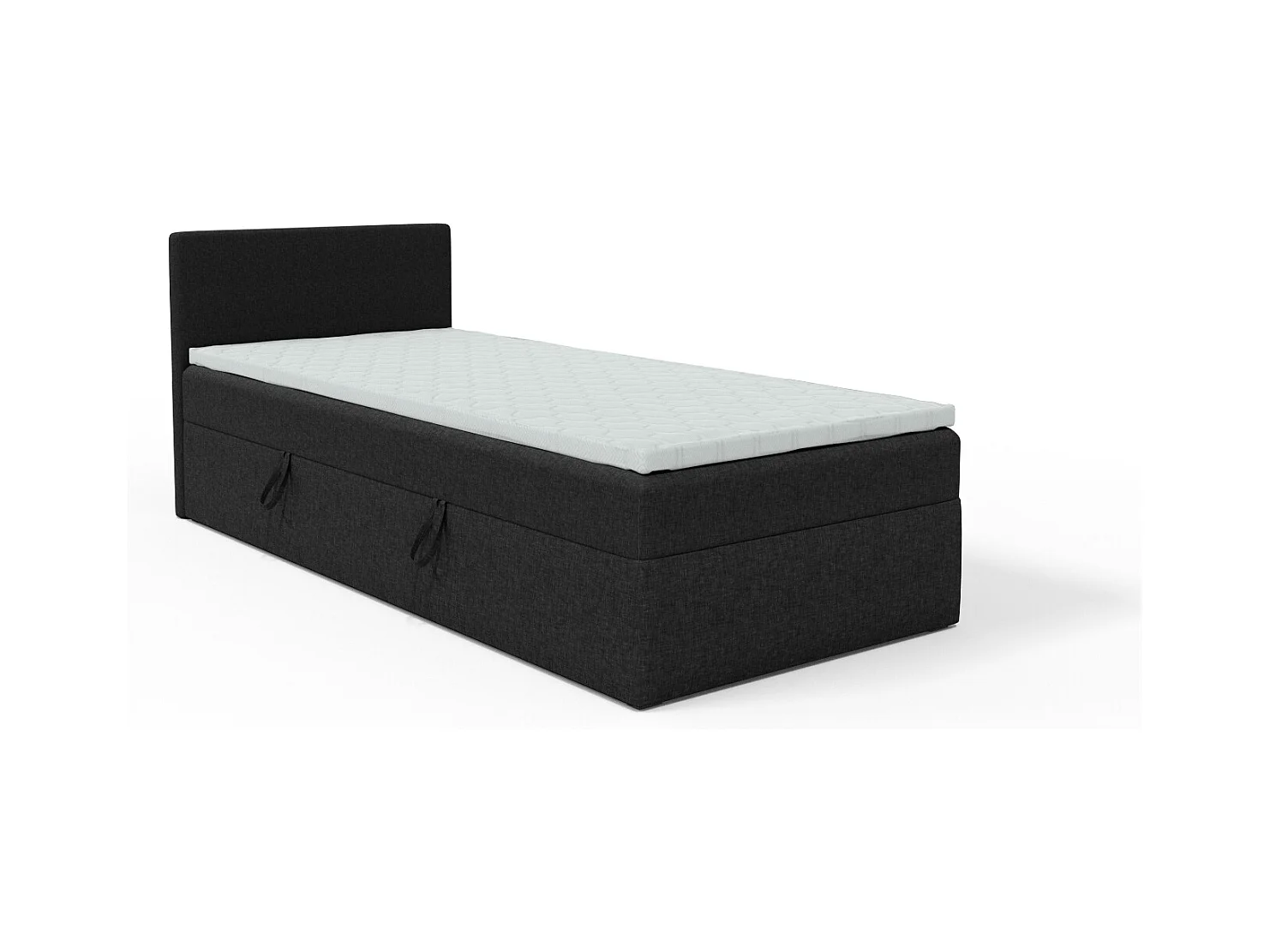BOXBETT  mit Bettkasten und Topper Menorca mini 80x200 cm, Schwarz