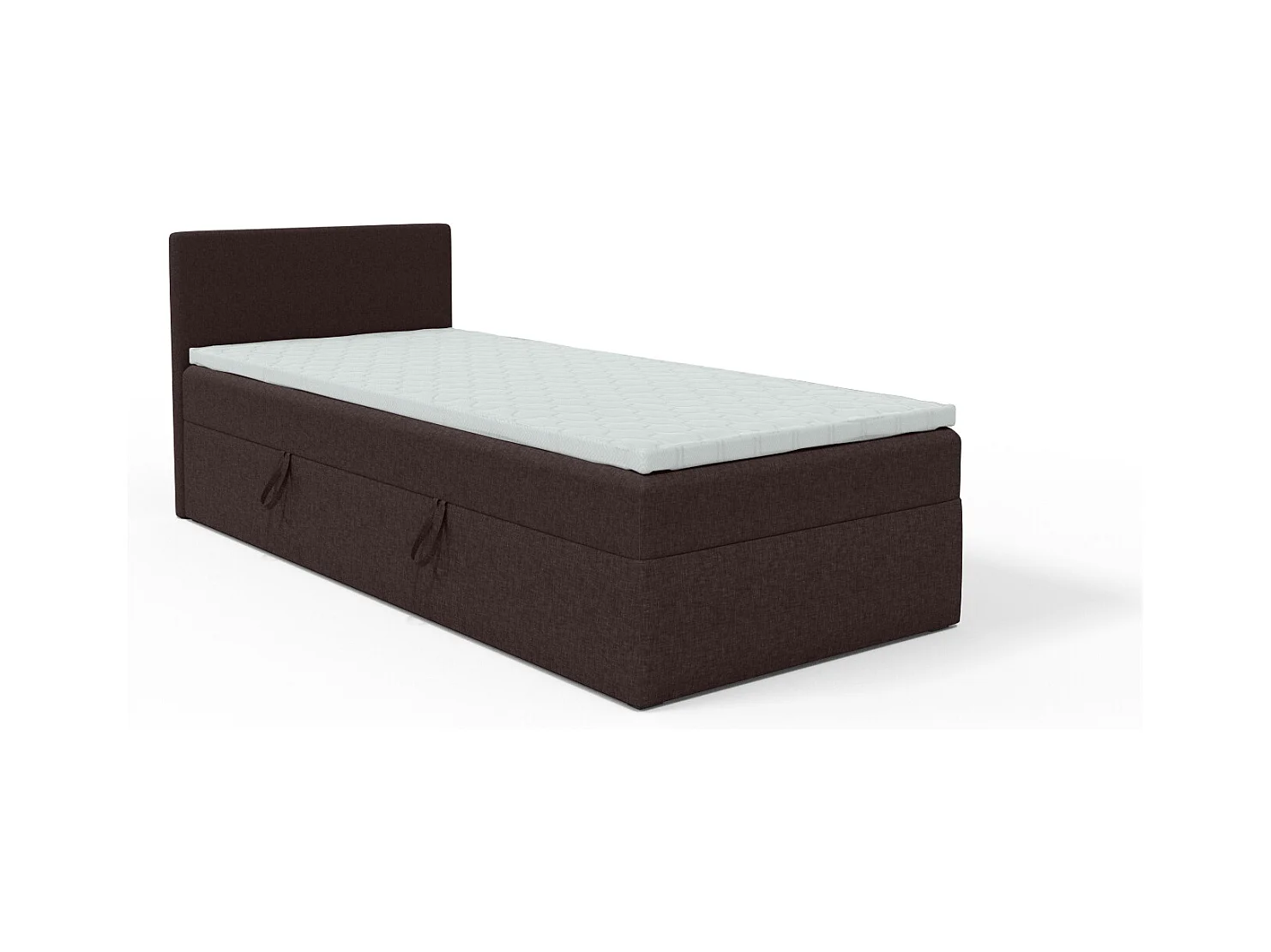 BOXBETT  mit Bettkasten und Topper Menorca mini 100x200 cm, Braun