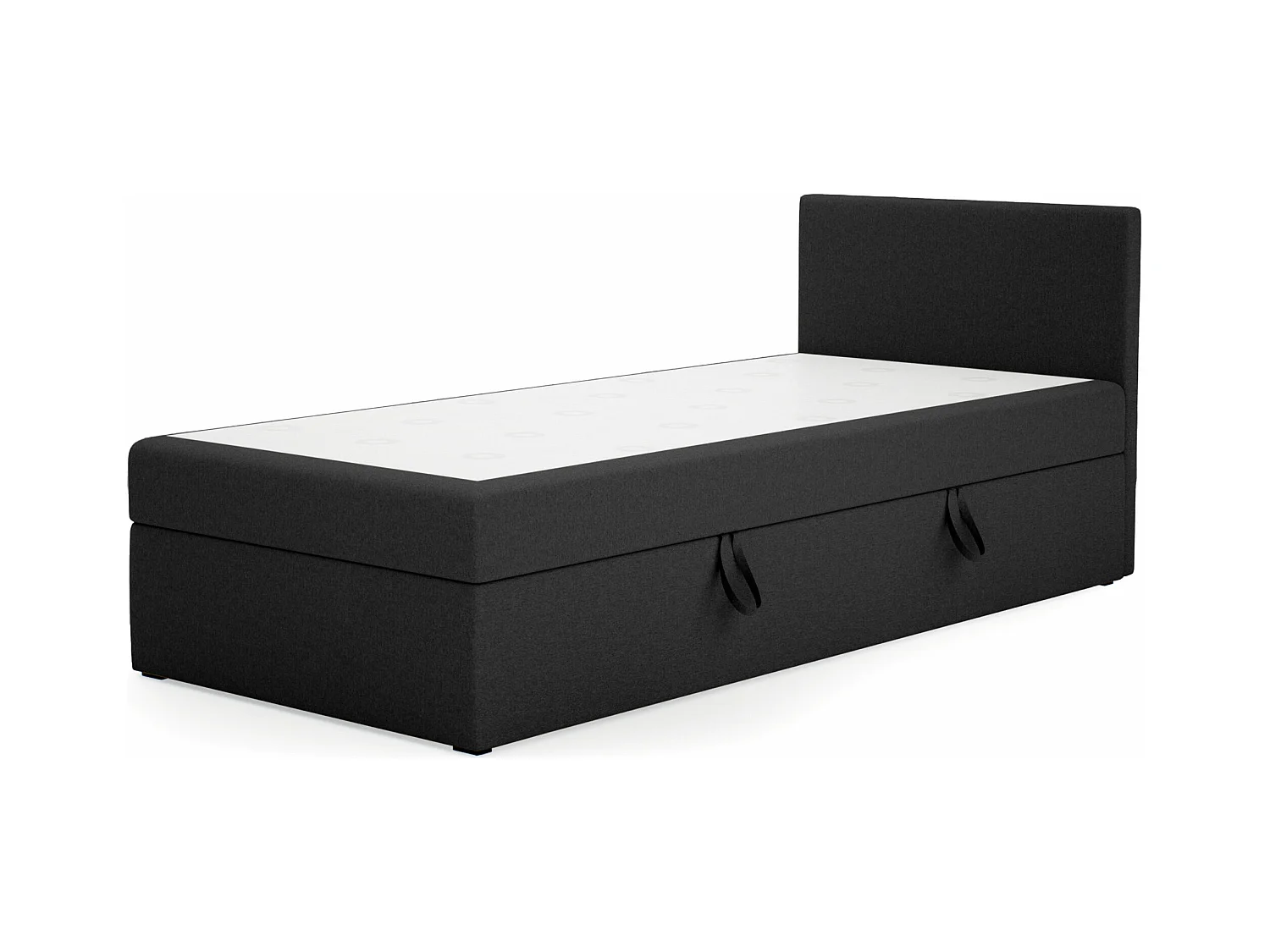 EINZELBETT Seite Rechts Torria Mini Basic 100x200 cm, Schwarz