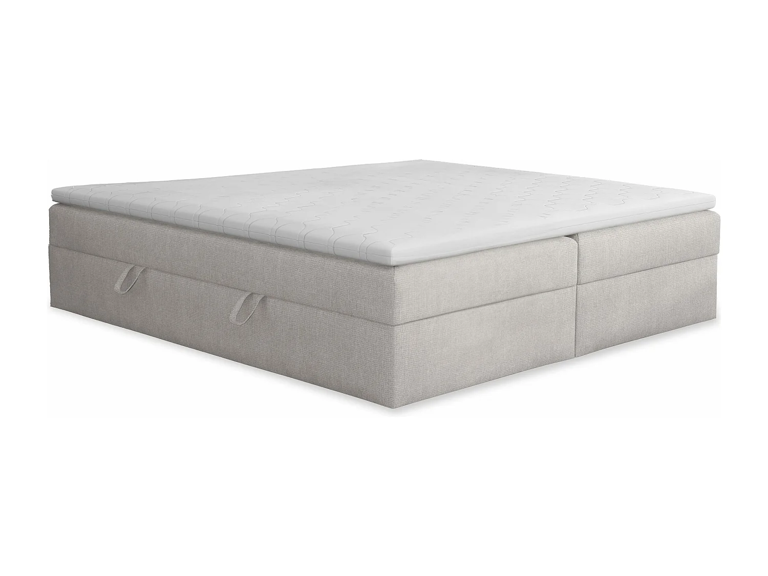 LIT BOXSPRING avec coffre de lit et surmatelas 180x200 cm, soro 83 – gris clair.