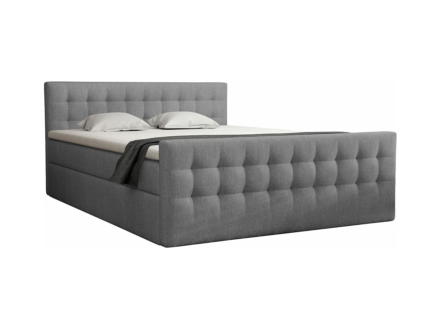 BOXBETT mit Topper Loures 160x200 cm Graphit