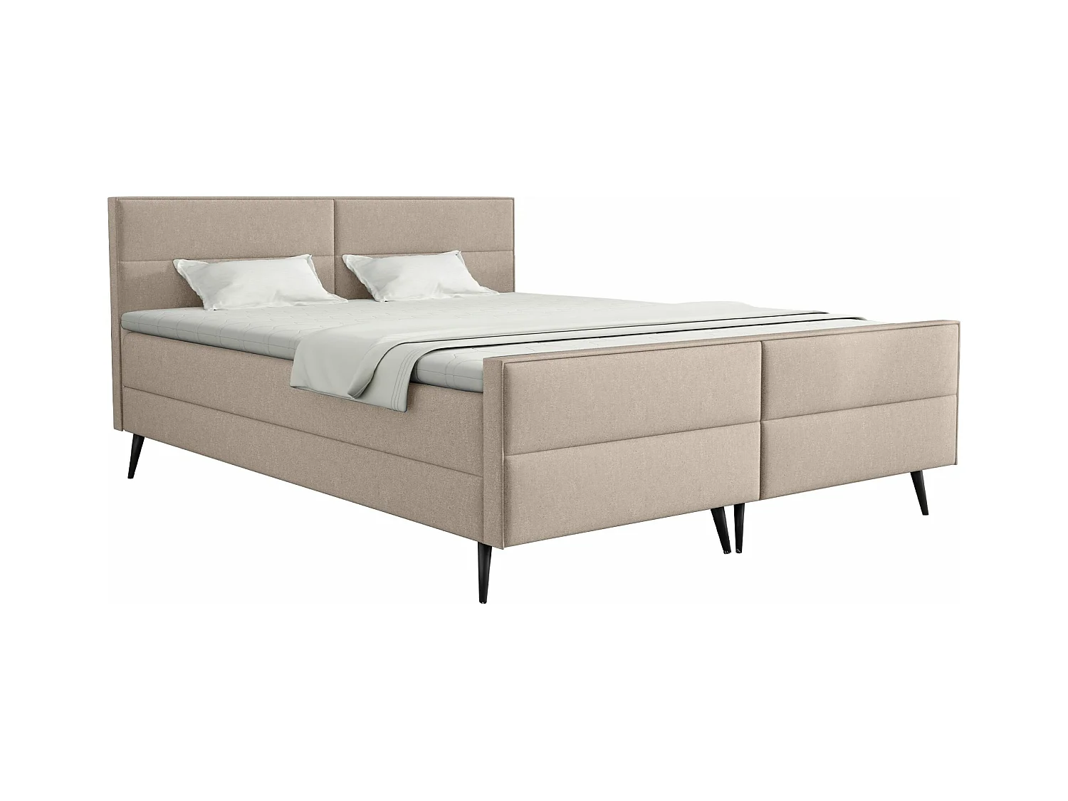 BOXSPRINGBETT mit Topper Torhop 140x200 cm, Soro 21 (Elfenbein)