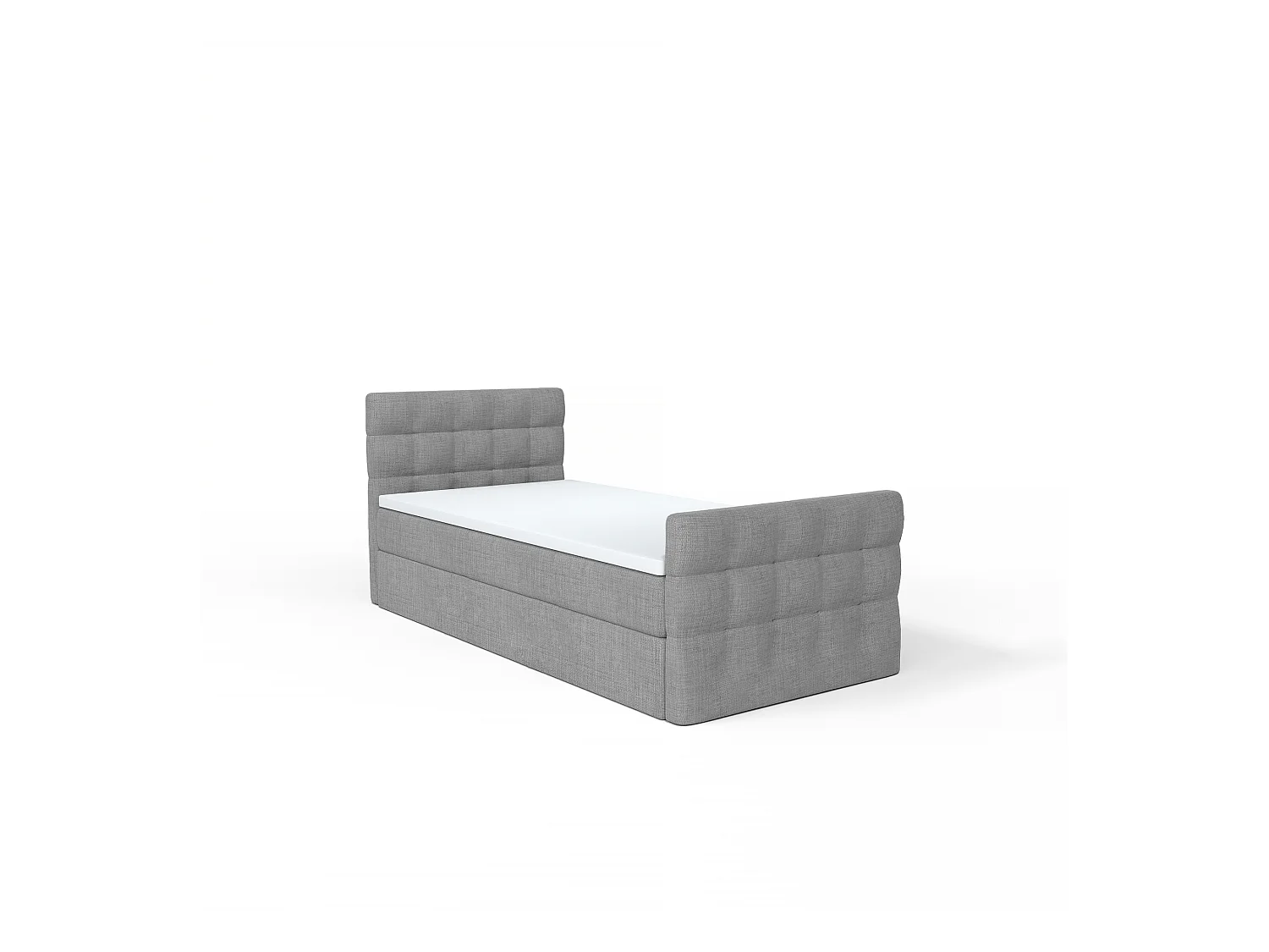 BOXSPRINGBETT mit Topper Loures Mini 90x200 cm, Dunkelgrau (soro 93)