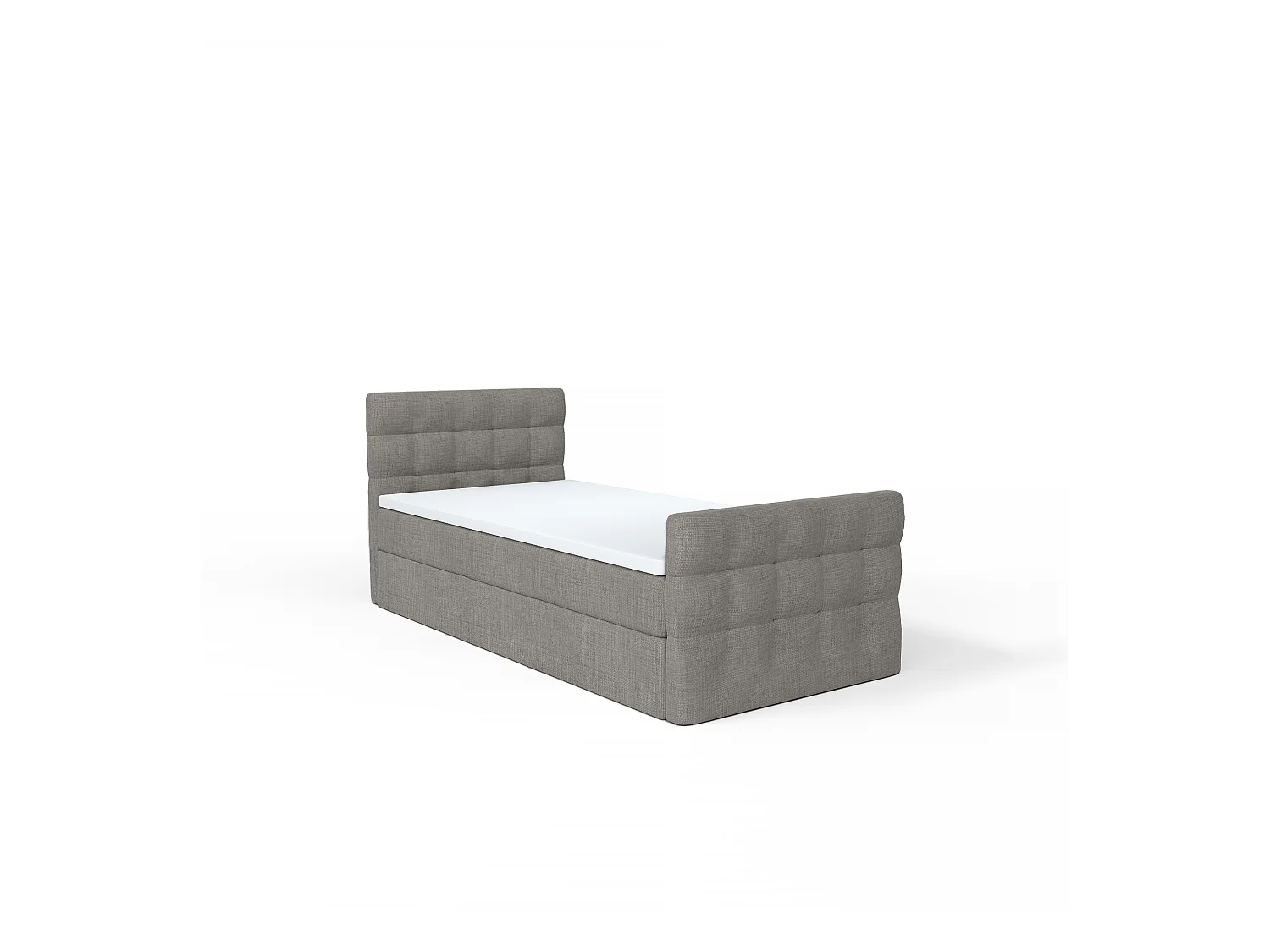 BOXSPRINGBETT mit Topper Loures Mini 100x200 cm, Anthrazit (soro 91)