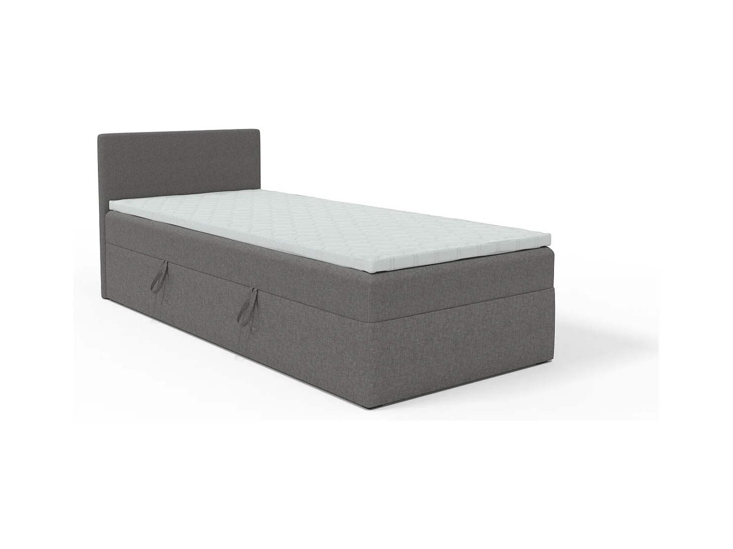 BOXBETT  mit Bettkasten und Topper Menorca mini 90x200 cm, Grau