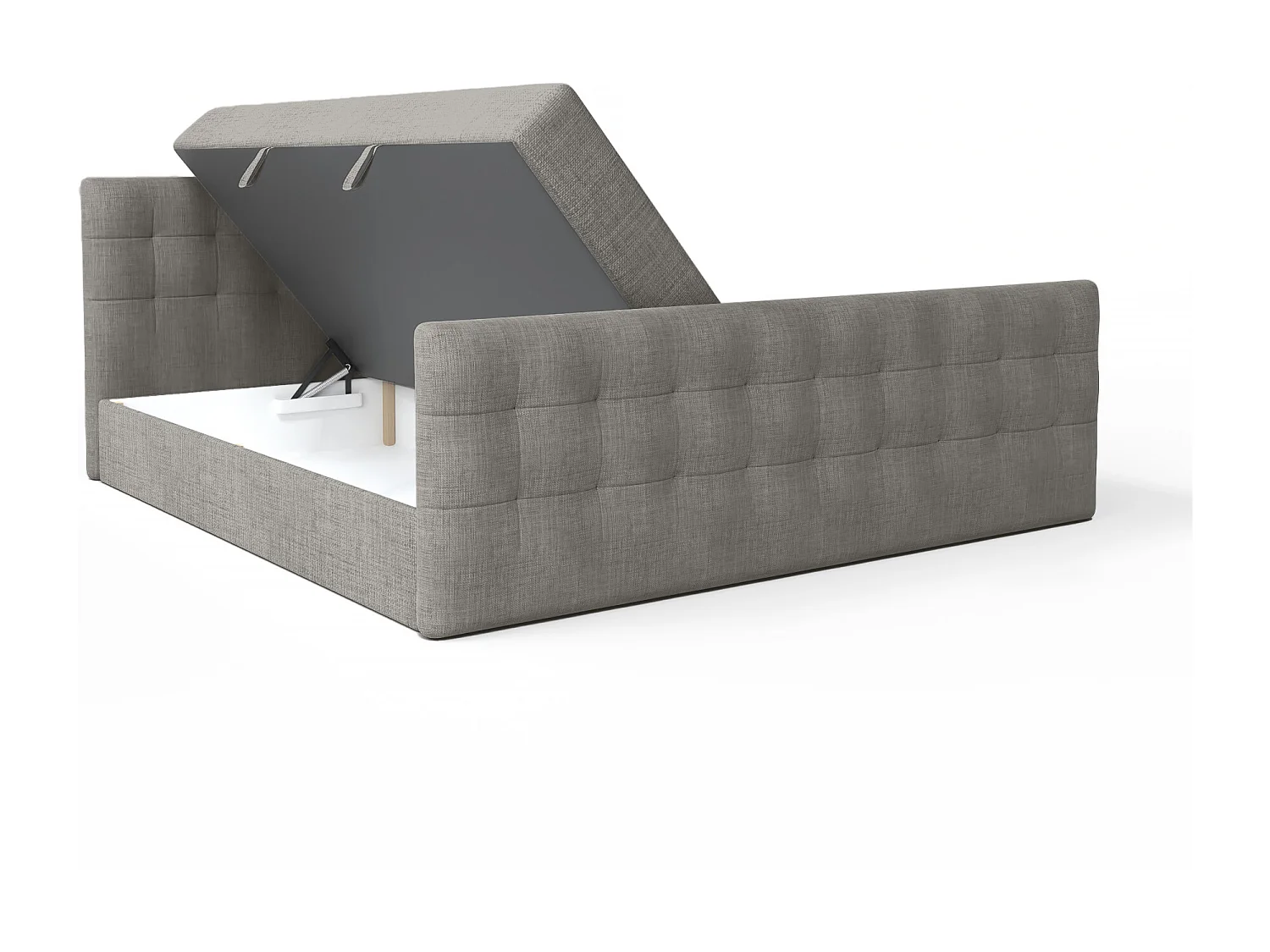 BOXBETT mit Bettkasten Loures Lux 160x200 cm, Grau