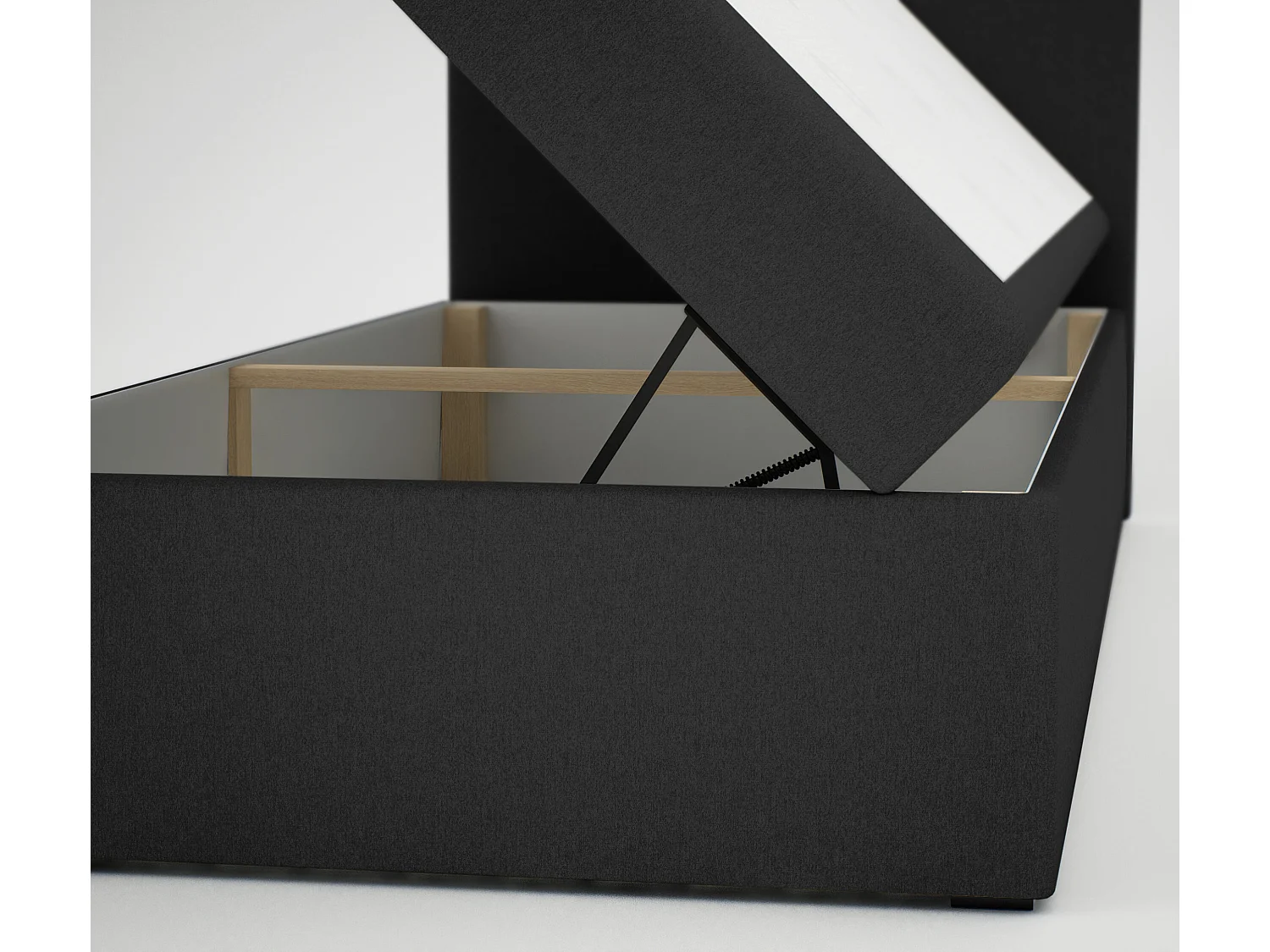 LIT SIMPLE avec côté gauche torria mini basic 80x200 cm, noir