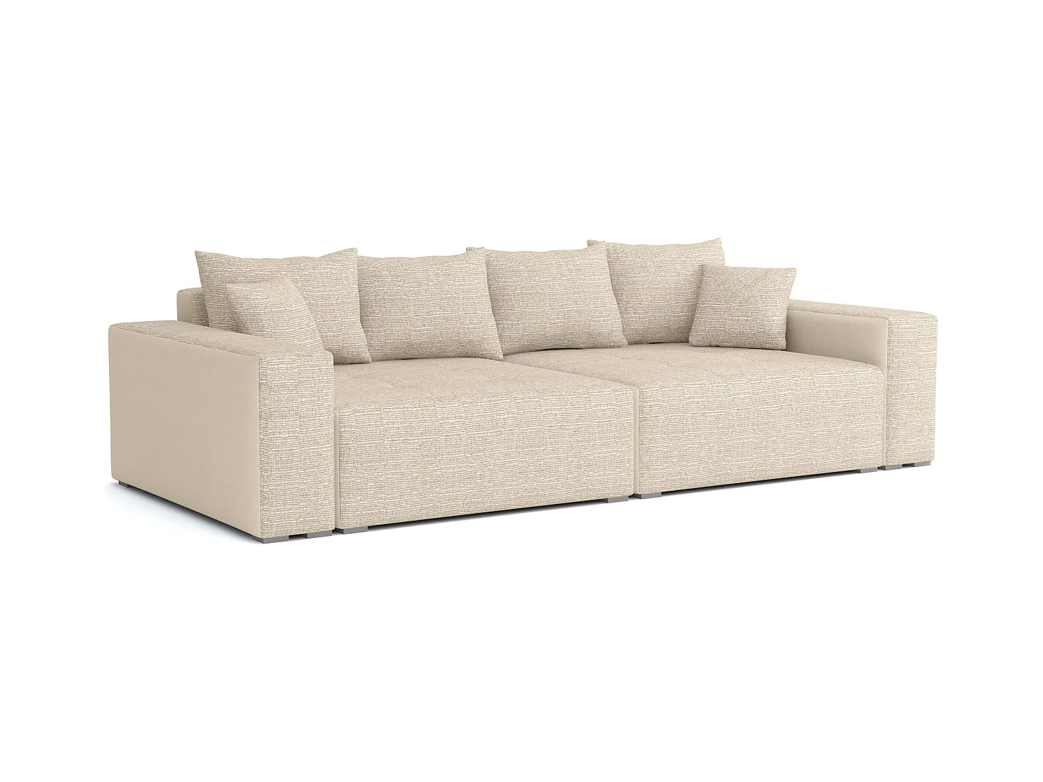 CANAPÉ CONVERTIBLE avec coffre de lit Denny, Portland 21 (Beige) + Soft 33 (Beige)
