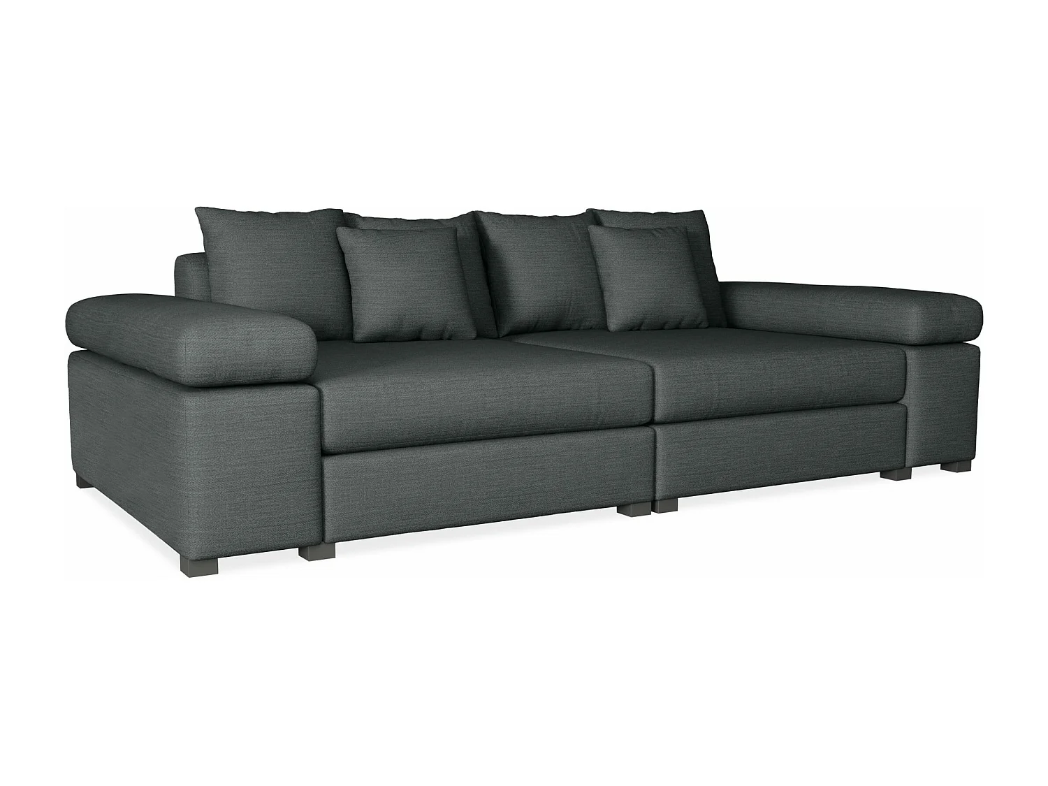 CANAPÉ Arles 4 places, Orinoco 96 (Gris foncé)