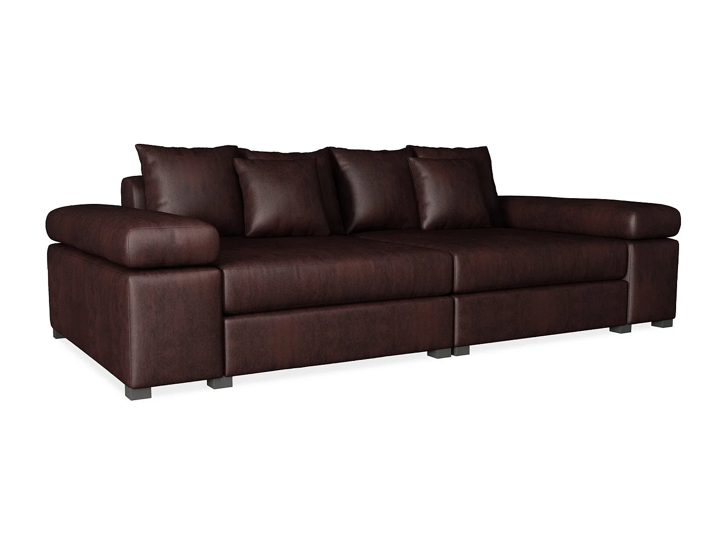 CANAPÉ Arles 4 places, Gobi 4 (Brun foncé)