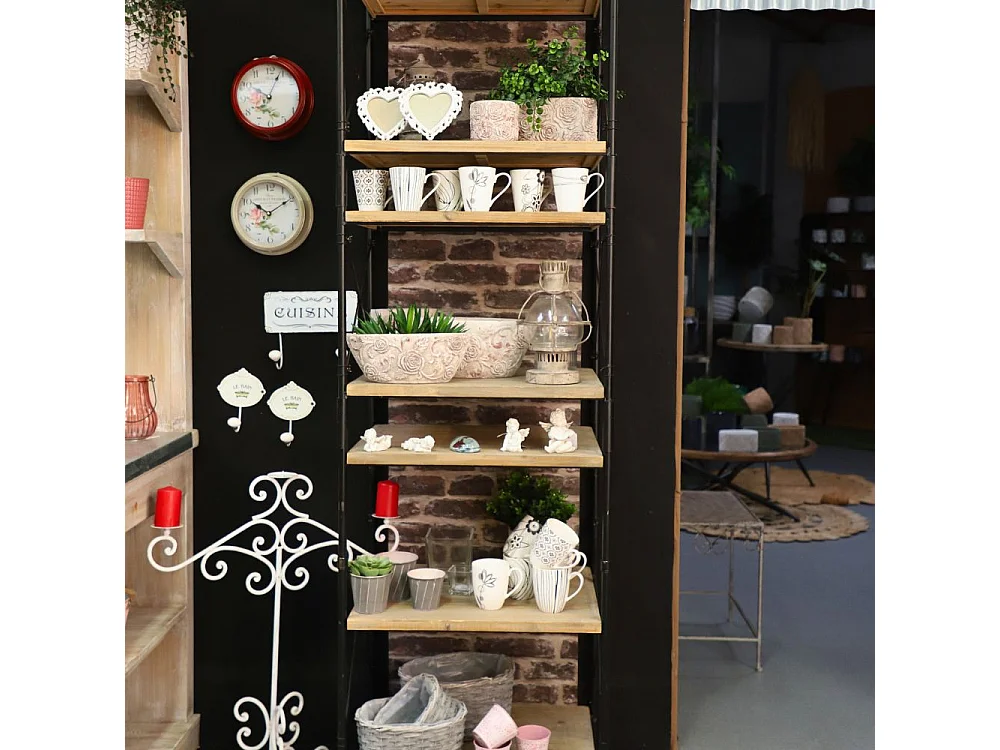 Lanterne jardin extérieur à poser ancienne métal verre gris 28cm