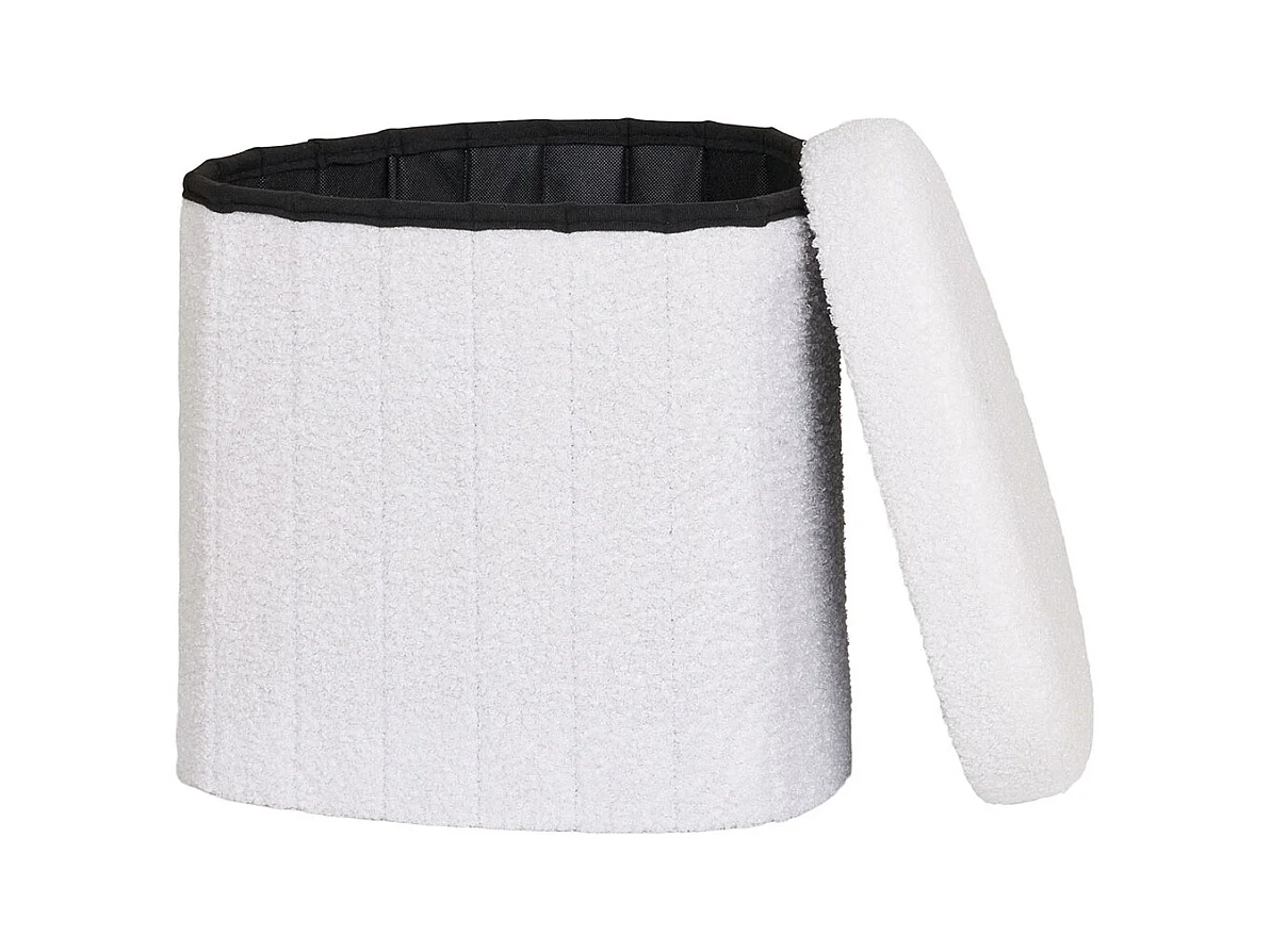 Medford Pouf Teddy, weiß weiß.