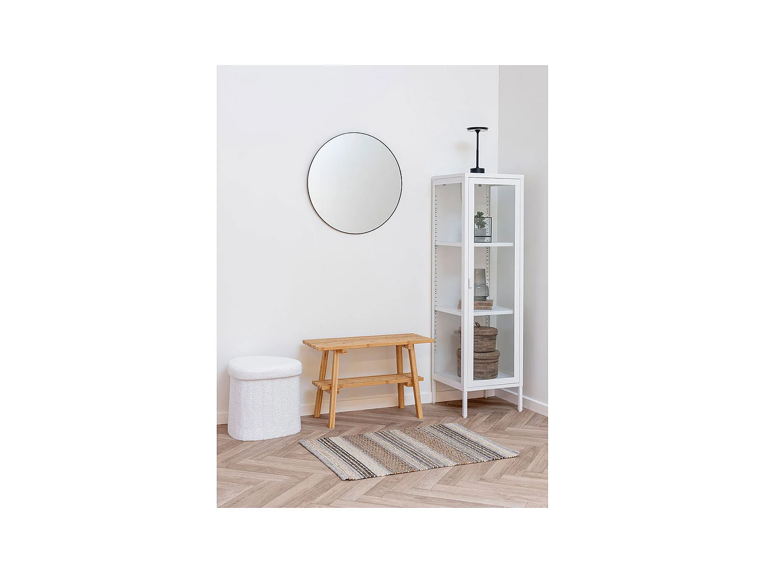 Medford Pouf Teddy, weiß weiß.