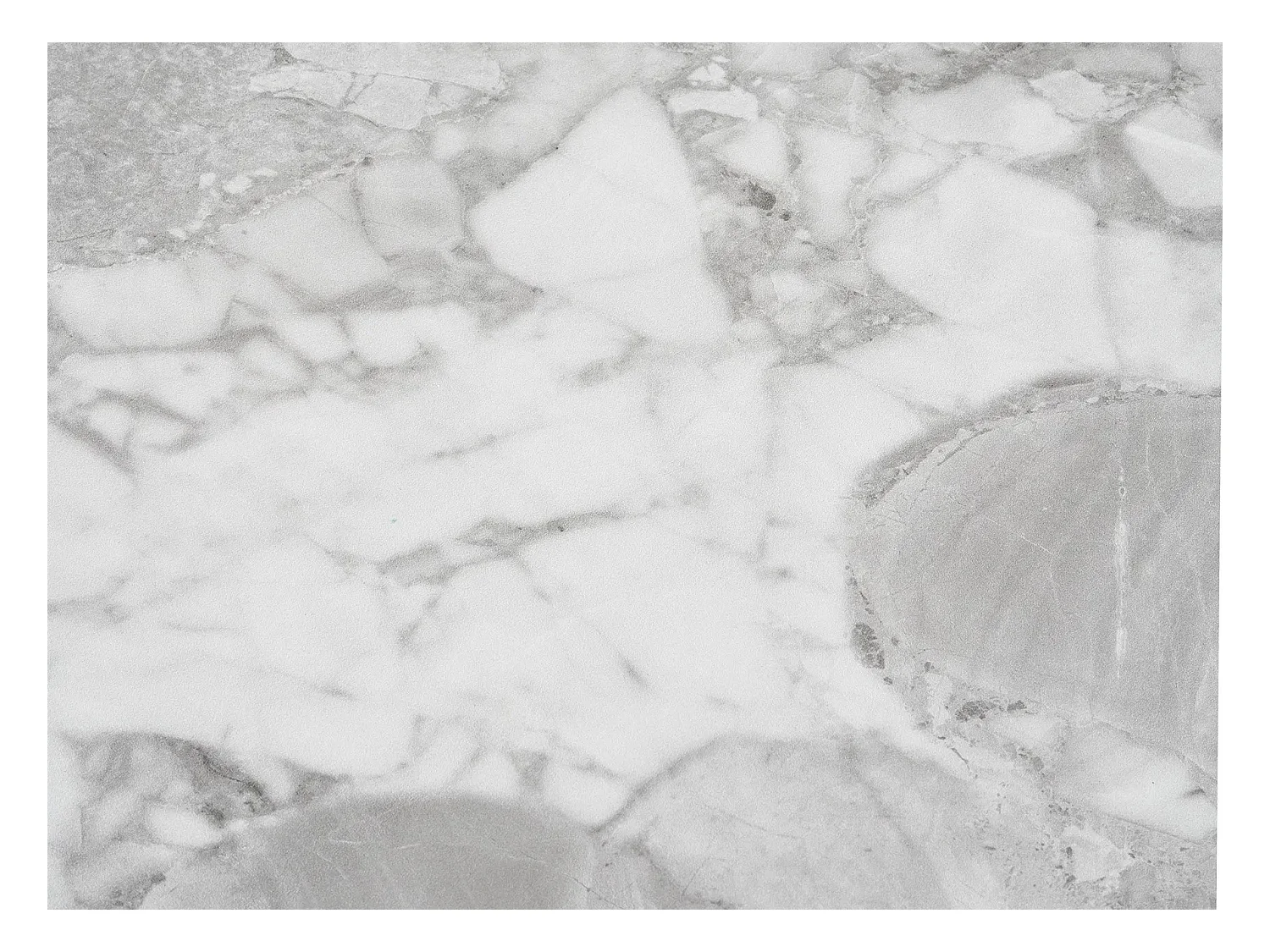 Table à manger ronde BRITO Ø120 – Effet marbre & métal noir