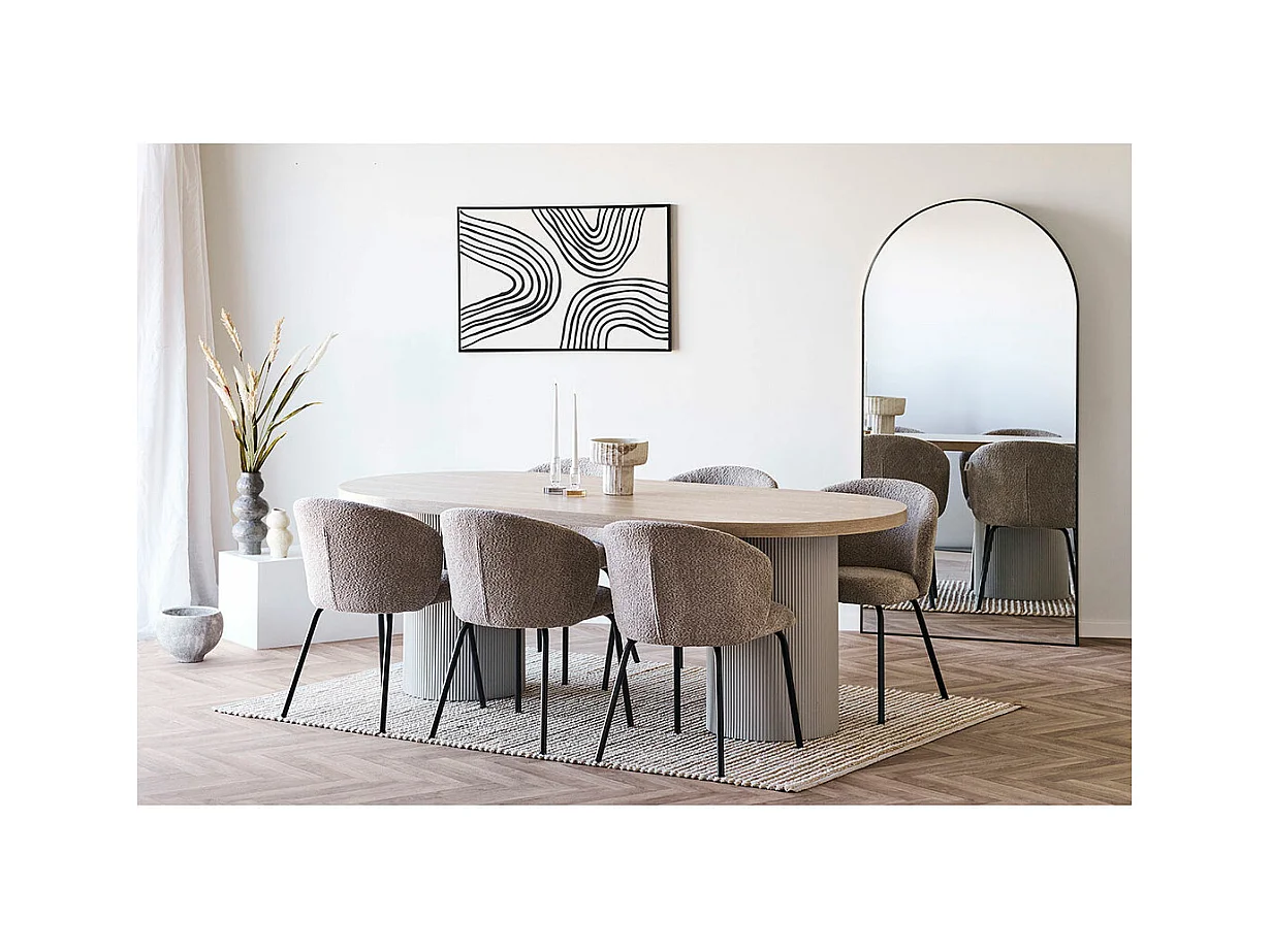 Solva table à manger couleur sable, naturel.