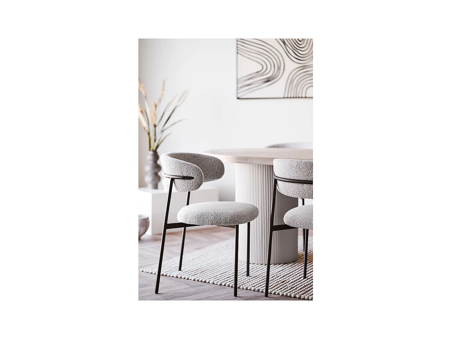 Solva table à manger couleur sable, naturel.