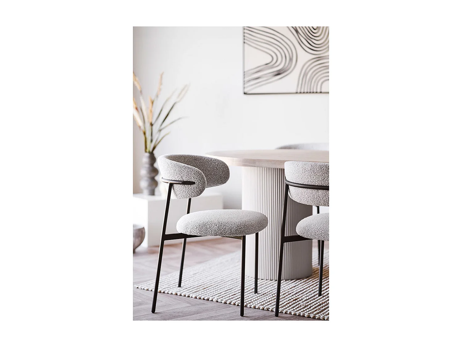 Solva table à manger couleur sable, naturel.