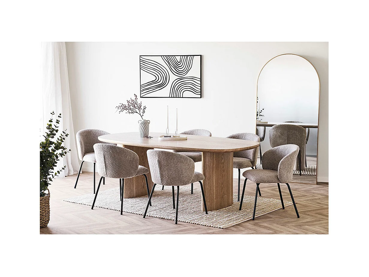 Serra table à manger placage frêne.