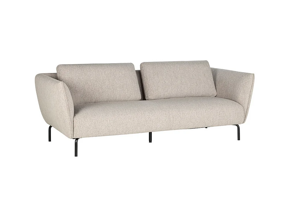 Melrose - Canapé 3 places en tissu bouclette - Beige