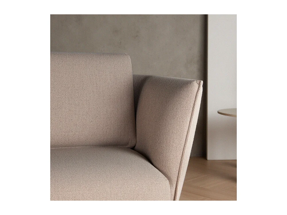 Melrose - Canapé 3 places en tissu bouclette - Beige