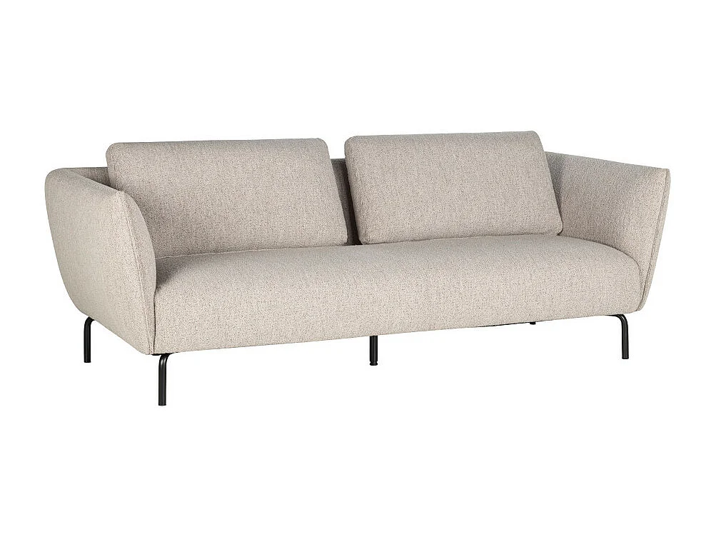 Melrose - Canapé 3 places en tissu bouclette - Beige