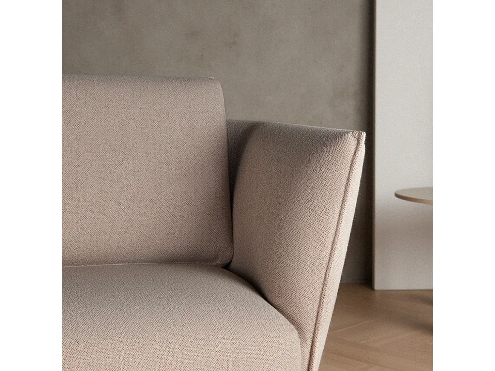 Melrose - Canapé 3 places en tissu bouclette - Beige