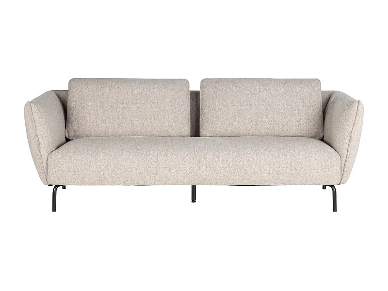 Melrose - Canapé 3 places en tissu bouclette - Beige